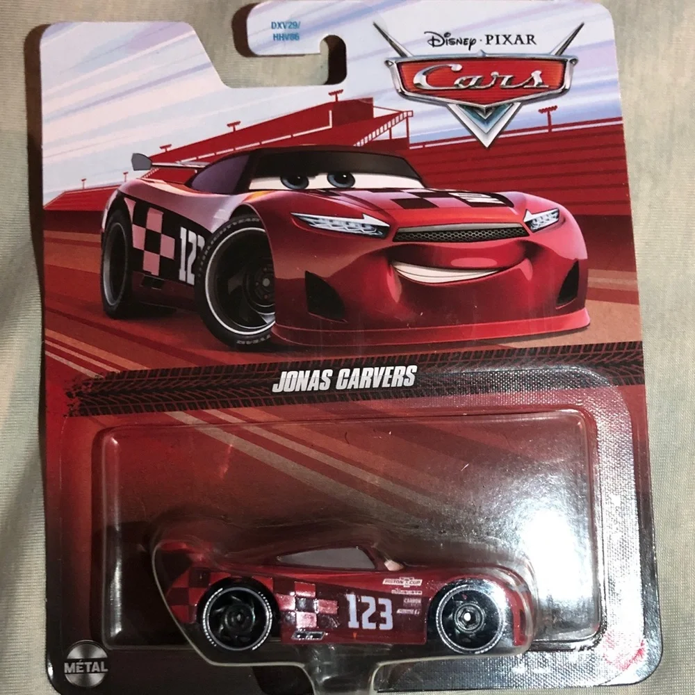 Pixar Cars Jonas Carvers Red Toy Car